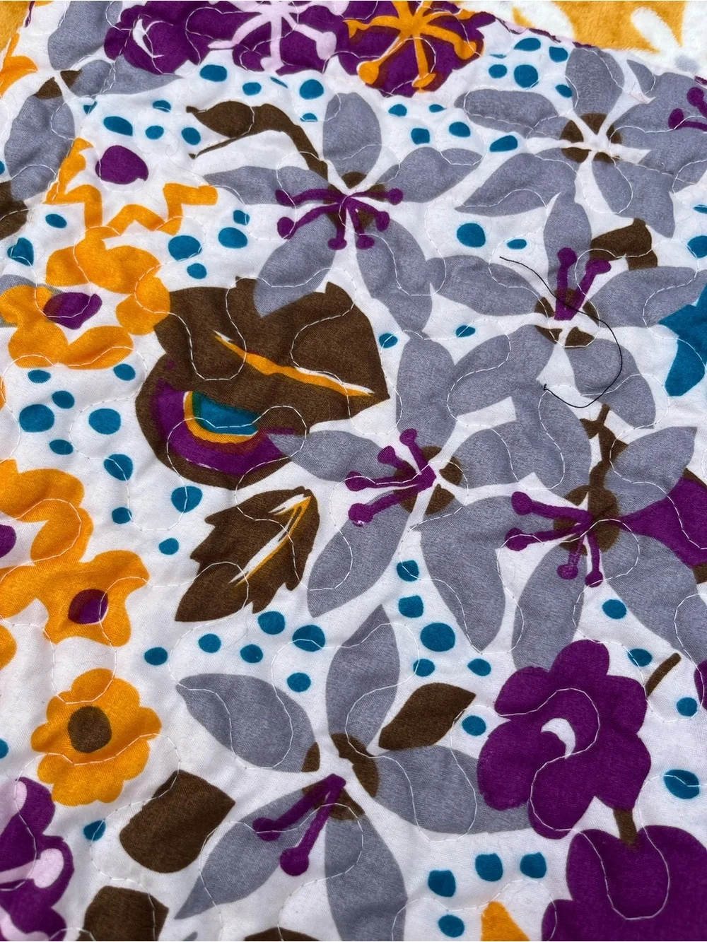 Colorful Quilted Floral Standard Sham Pillowcase